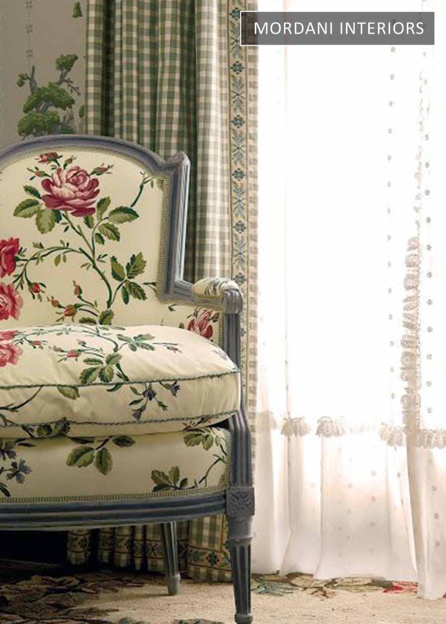 Delicate French Printed Upholstery
